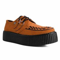 [BRM2016942] 티유케이 Burnt Orange Faux 스웨이드 인터레이스 몬도 크리퍼 클리퍼 우먼스 V9922 T.U.K. Suede Interlace Mondo Cre