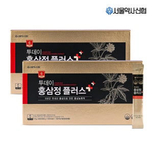 서울약사신협 6년근 투데이 홍삼정 플러스 스틱 60포 2세트+쇼핑백증정 진세노사이드 15mg