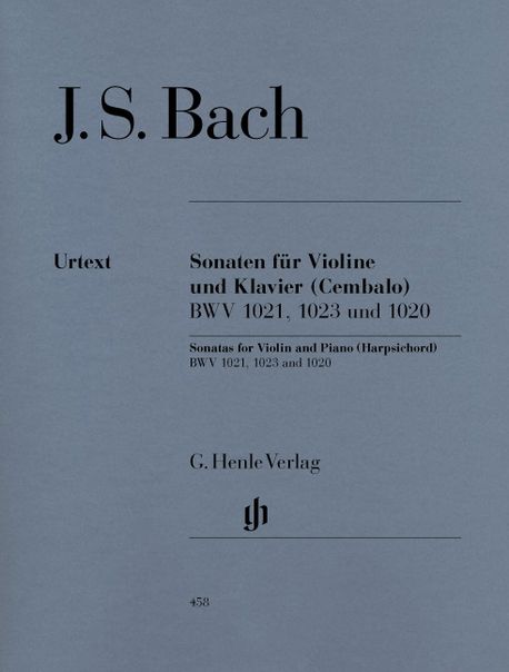 바흐 3개의 바이올린 소나타 BWV 1020, 1021,1023 (HN 458)