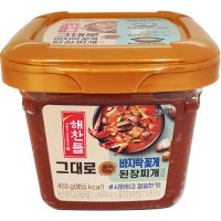 씨제이 해찬들 그대로 끓여먹는 바지락꽃게 된장찌개양념 450g 코스트코 이케아 도소매