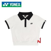 요넥스 테니스 컬렉션 크롭 카라 티셔츠 IV 여성 2023FW 235TS013F