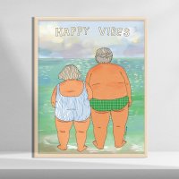 HAPPY VIBES 봄사무소 그림 인테리어 거실 액자