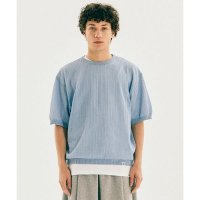 YALE MESH CREWNECK KNIT SKY