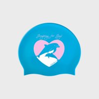 딜라잇풀 Dolphin Heart Swim Cap -