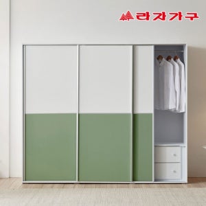 라자가구 이룸 2400 키큰 슬라이딩 옷장 장롱 E0 비스포크 자동댐핑도어 전신거울(선택)