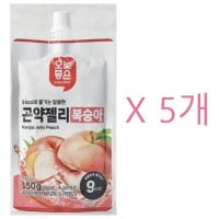 9kcal 즐기는 달콤한 오늘좋은 곤약젤리 복숭아(사탕증정)  5개  150g