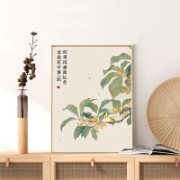 민화 동양화 명화 그리기 DIY 수묵화 난초 유화 그림 액자  60x70cm  물감+캔버스+브러시+벽 피팅 악세서리  QX6549