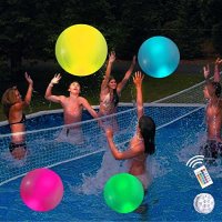 Eyewalk Pool Toys 40 16인치 야광 LED 비치볼 파티 해변 장난감 16가지 변경 플로팅 수영