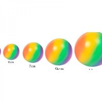 말랑이 미끌이 끈끈이볼 촉감놀이 슬라임 찐득볼  11.무지개볼6CM