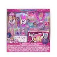 Townley Girl Barbie 학생 18p 화장품 메이크업 선물 상자 세트에는 립글로스 매니큐어 아이 섀도우 헤어