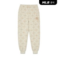 MLB 다이아 모노그램 전판패턴 자카드 조거팬츠 NY D Cream