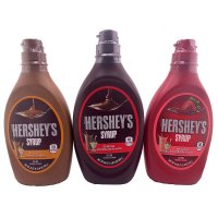 Hershey s Syrup Variety Pack 허쉬 무지방 카라멜 초콜릿 딸기 맛 시럽 총 3개