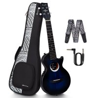 Enya Ukulele 26 Inches Taimane Moon Signature Tenor Ukelele All Solid Mahogany with Built-in Pickup