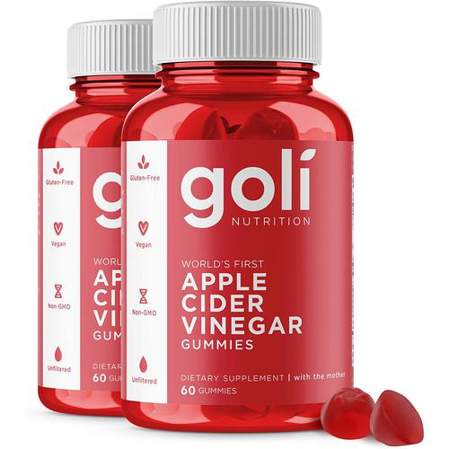단기간다이어트 보조 <b>컷팅제</b> 칼로리 Goli Nutrition의 Apple Cider Vinegar Gummy 비타민 5팩 300개 비건 글루텐 프리 GMO 제외 quotThe  2