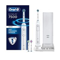 Oral-B 오랄비 지니어스 7500 360도 프레셔 센서 전동칫솔 7500 Power Rechargeable Electric Toothbrush