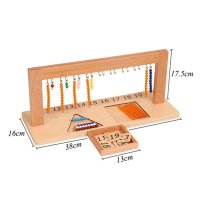 몬테소리교구장 몬테소리 십진수 산술 장난감 가족 판 세트 은행 게임 황금 구슬 디지털 카드 트레이 유치원 어린이 수학 학습  [07] TTF00695B