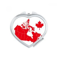 빨간색 단풍 기호 캐나다 국가 지도 거울 여행  DIYthinker