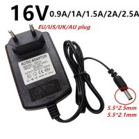 16V 볼트 범용 AC DC 전원 공급 장치 어댑터 0.9A 900mA 1A 1.5A 2A 5.5x2.1-2.5mm AC-DC  04 AU plug  05 16V 2.5A