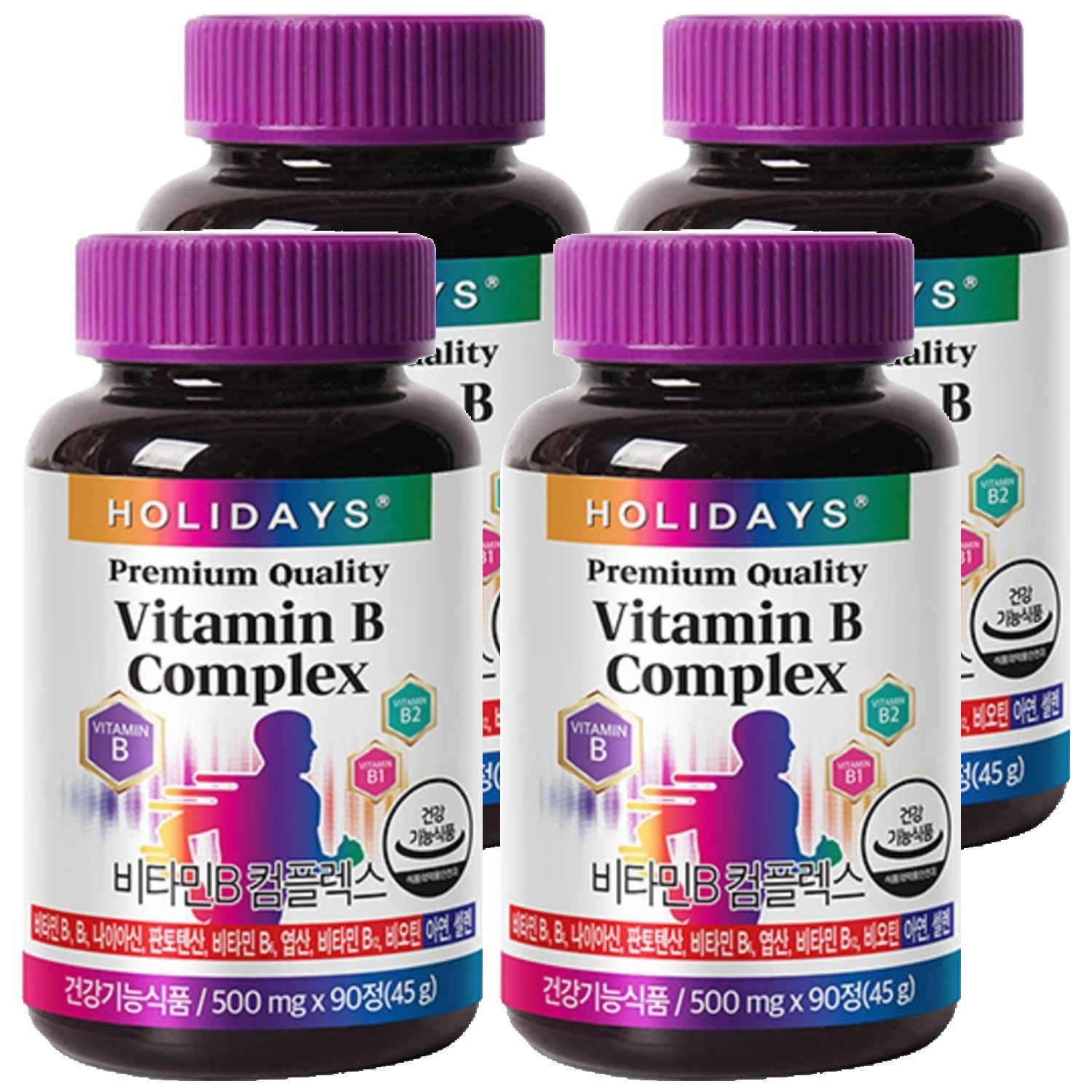 <b>홀리데이즈</b> 비타민B 컴플렉스  90정  4개