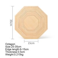 클레이 점토 세라믹 조각 도구 도자기 판 성형 금형 입체 모양 틀 목재 동심원 기하학적 손 인쇄 공백 절단 가이드 레일 둥근 타원형  octagon