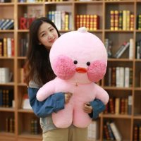 PKTOYS 귀여운 말하는 I LOVE YOU 다이소 오리인형 바디필로우 크리스마스 선물 80cm  핑크 오리  80cm (내가 당신을 사랑한다고 말하십시오)