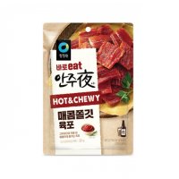 청정원 바로eat 안주야 매콤쫄깃 육포 30g 술안주 야식  12개