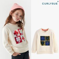 CURLYSUE 컬리수 럭키스팽글 맨투맨 가을 C213TSX58P