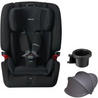 다이치 ISOFIX 브이가드 토들러 리우 카시트 + 선바이저 + 컵 홀더 세트  블랙