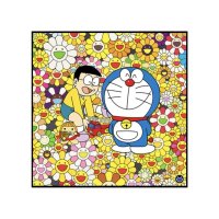 도라에몽 해바라기 아트 디자인 액자 포스터 장식 그림 고양이 벽화 대형 F 후판