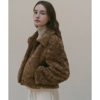 214453 LAMINEZ 세미 크롭 퍼 자켓 - Semi crop Fur jacket