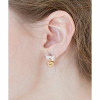 티오유 gift box O - TOU Silver925 medium ribon combi earring SE016