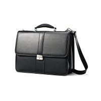 Samsonite Leather Flapover Briefcase