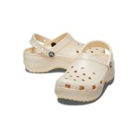 크록스 여성 CLASSIC PLATFORM SHIMMER CLOG VANILLA 23SWCL208590