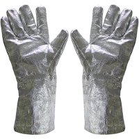 Funshowcase 15 quot Aluminized Safety Melting Furnace Gloves Refining Casting 구리 금속 유리