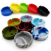 12pcs Silicone Ashtray Circular Shape Diameter Ashtray Smoke Herb Tobacco Smoke accessories Cig