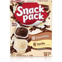 미국 Snack Pack 스낵팩 2종 초콜릿 바닐라 푸딩 컵 스낵 24개입