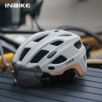 INBIKE 자전거 일체형 고글헬멧 안전모 후미등 자전거헬멧