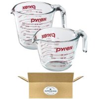 Pyrex Prepware 1컵 2컵 유리 계량컵 세트 슈프림 박스 안전 패키지