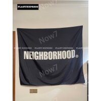 네이버후드 천막 neighborhood 천 패브릭 장식 담요 배경 야상  네이버후드 슬로건 (150cm x 130cm)