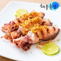 [해물총각]통 손질오징어 간편한 냉동 오징어 3마리