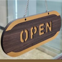 오픈 클로즈 우드 팻말 영업중 OPENCLOSED 안내판