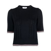 THOM BROWNE 톰브라운 여성 포인텔 반팔 니트 FKA421A Y3017