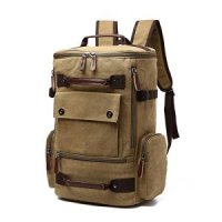 [아마존]Jahomieo Vintage Canvas Backpack Casual Travel Rucksack 17inch Laptop Daypacks Hiking Camping B