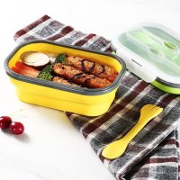 Silicone Folding Bento Box Fresh vegetable preservation food preservation kitchen food lunch box fol