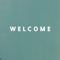 코이핀즈 간결 심플 welcome 가게 레터링 도어 스티커