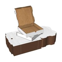 화이트 Cardboard Pizza 박스 es Takeout Containers 10 x Size Corrugated Kraft 50 Pack