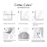 CottonColors 창문 프라이버시 필름 정전기 접착 장식 튤립 커버 정품보장