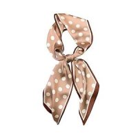 DEOIRC Fashion Bag Handbag Handle Ribbon Scarf Polka Dot Printing Neckerchief Scarf