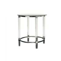 Noble House Orianna Acrylic and Tempered Glass Circular Table