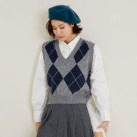 랭썬 9 15일 예약배송 Classic rhombus knit vest